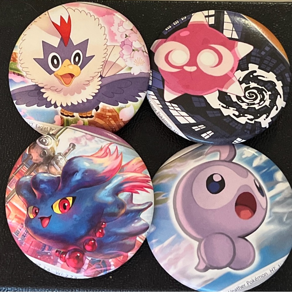 Flying Flair Pokémon button 4 pack Handmade 🦋